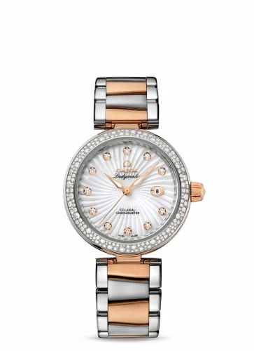 Omega LadyMatic Co-Axial 34 Stainless Steel / Red Gold / Diamond / MOP / Bracelet 425.25.34.20.55.001 (42525342055001)